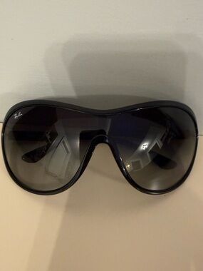 Ray-Ban Black Shield Sunglasses - Gradient Smoke Lens